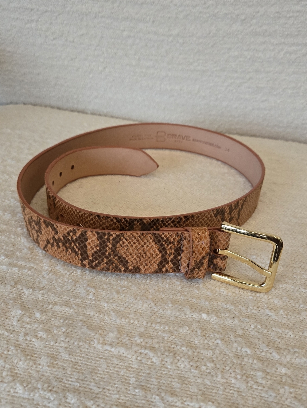 Brave Leather Snakeskin Belt